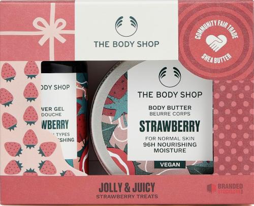 The Body Shop Jolly & Juicy Strawberry Treats, Vegan 2-Piece Set - Premier B2B Stocklot Marketplace