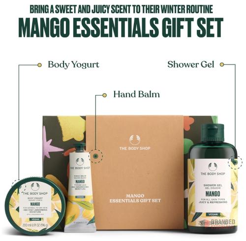 420 sets The Body Shop Mango Essentials Gift Set (Shower Gel 250ml + Body Yogurt 200ml + Hand Balm 30ml) - Premier B2B Stocklot Marketplace