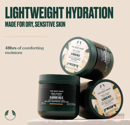301 pieces The Body Shop Almond Milk Body Yogurt (1x 200ml), Fast-Absorbing Body Moisturiser - thumbnail image - Premier B2B Stocklot Marketplace