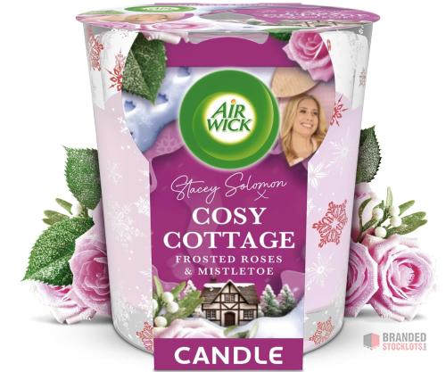 300 pieces Air Wick Christmas Candle, Cosy Cottage, Frosted Roses & Mistletoe Candle 105g - Premier B2B Stocklot Marketplace