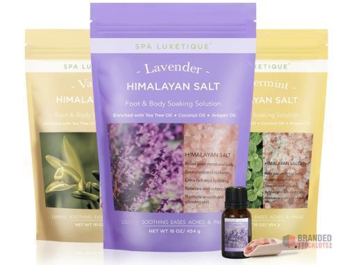 1802 pieces Spa Luxetique Himalayan Salts-3x454g Bath Salts Gift Sets with Extra Lavender Essential Oil - thumbnail image - Premier B2B Stocklot Marketplace