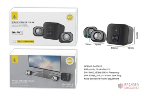 772 pieces NF4082 USB 2.1 Wired Computer Speaker with volume control, - Premier B2B Stocklot Marketplace