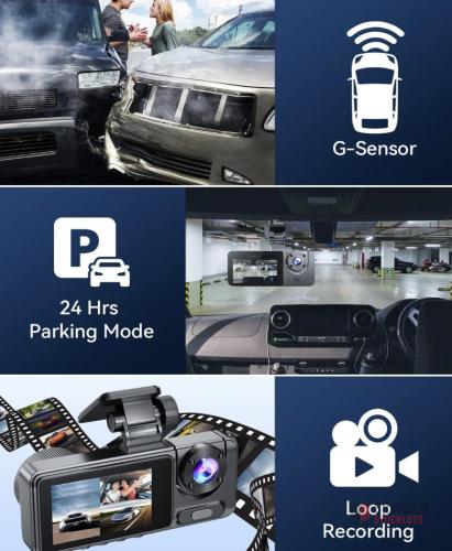 400 PIECES Dash Cam Front and Rear with 32GB SD Card, 4K Full HD Dash Camera for Cars, 3 Channel - thumbnail image - Premier B2B Stocklot Marketplace