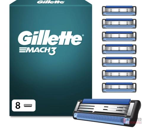 Gillette Mach3 Razor Blades Men, Pack of 8 Razor Blade Refills, - Premier B2B Stocklot Marketplace