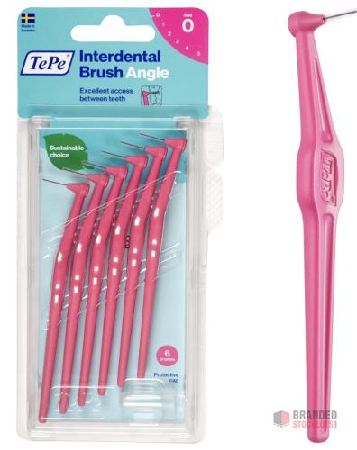 1000 PIECES TePe Interdental Brush Angle, Pink, 0.4mm/ISO 0, 6pcs, Interspace Cleaning, Plaque - Premier B2B Stocklot Marketplace