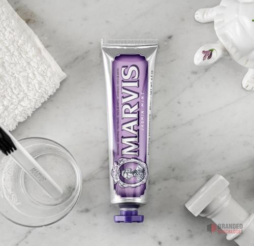 280 PIECES Marvis Jasmine Mint Toothpaste, 85 ml, Sensational Flavoured Toothpaste Helps Remove Plaque - thumbnail image - Premier B2B Stocklot Marketplace