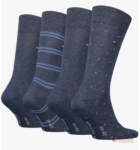 2124 Tin Gift sets Tommy Hilfiger Stripe Dot Gift Box 4 Pack Mens Socks Black - thumbnail image - Premier B2B Stocklot Marketplace