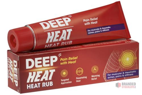 5000 pieces Deep Heat Heat Rub, For Muscular & Rheumatic Aches, Pain and Stiffness, 67g - Premier B2B Stocklot Marketplace