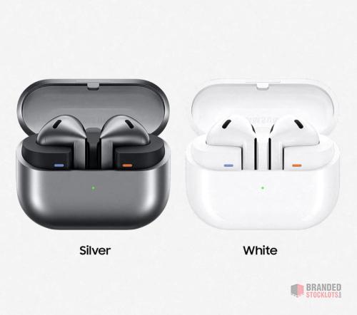 700 pieces Samsung Galaxy Buds3 with Galaxy AI, Wireless Earbuds, Noise Cancelling, Bluetooth, 360 Audio, Silver, 2 Year Samsung Extended Warranty - thumbnail image - Premier B2B Stocklot Marketplace