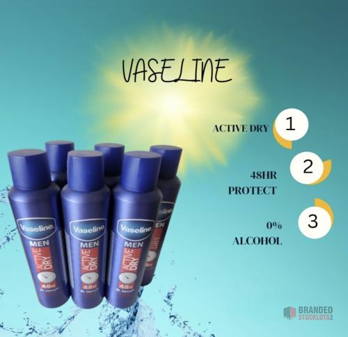 165 packs Vaseline Men Spray Deodorant 6-Pack - 48-Hour Protection for Active Men!" - thumbnail image - Premier B2B Stocklot Marketplace