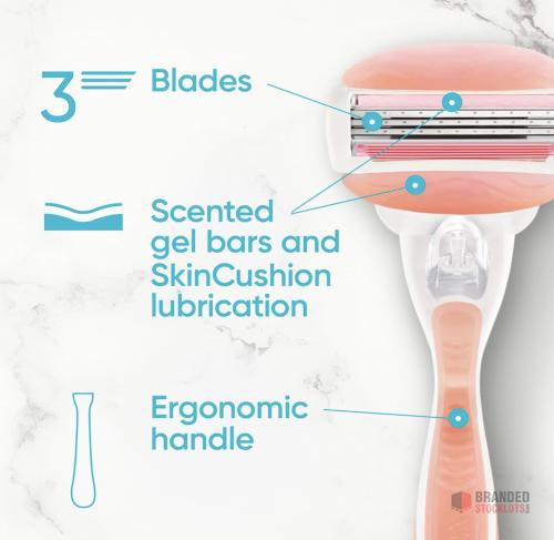 416 pieces Gillette Venus ComfortGlide Women’s Razor Spa Breeze, 1 Refill Razor Cartridges, Reusable Metal Handle and Shower Holder - thumbnail image - Premier B2B Stocklot Marketplace