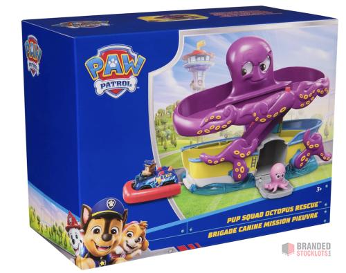100 pieces Paw Patrol Pup Squad Octopus Rescue Playset, 6,3 cm Chase Toy Car & Baby Octopus Figure, - Premier B2B Stocklot Marketplace