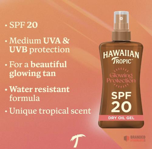 300 pieces Hawaiian Tropic Protective Dry Spray Oil Sun Oil SPF 20, 200 ml - thumbnail image - Premier B2B Stocklot Marketplace