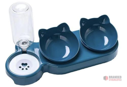 4000 pieces Fonowx 3 in 1 Cat Bowl Set Pet Feeding Bowls, Cat Bowls With Stand - Premier B2B Stocklot Marketplace