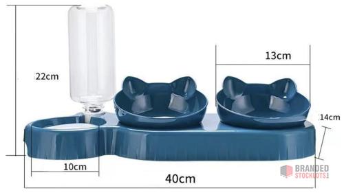 4000 pieces Fonowx 3 in 1 Cat Bowl Set Pet Feeding Bowls, Cat Bowls With Stand - thumbnail image - Premier B2B Stocklot Marketplace