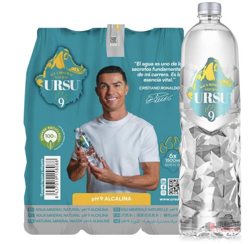 2392 cases Ronaldo' s water Ursu9 Natural Alkaline Mineral Water - 6 x 1500ml | Ph9 - Premier B2B Stocklot Marketplace