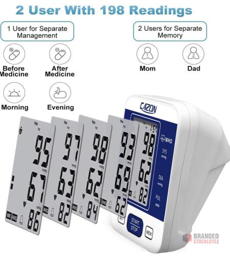 420 pieces CAZON Blood Pressure Monitors Large Cuff Blood Pressure Machine BP Monitor Upper Arm - thumbnail image - Premier B2B Stocklot Marketplace
