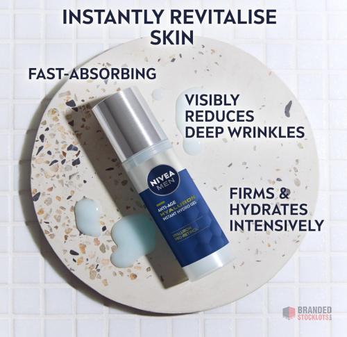3696 pieces NIVEA MEN Anti-Age Hyaluron Face Moisturising Gel (50ml) - thumbnail image - Premier B2B Stocklot Marketplace