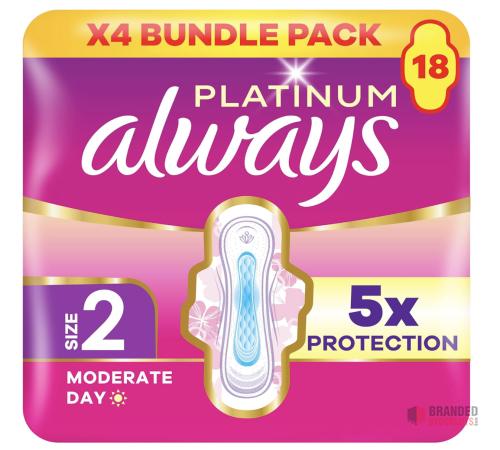 512 pieces Always Platinum Sanitary Towels With Wings Long Plus Size 2 18 Pack - Premier B2B Stocklot Marketplace
