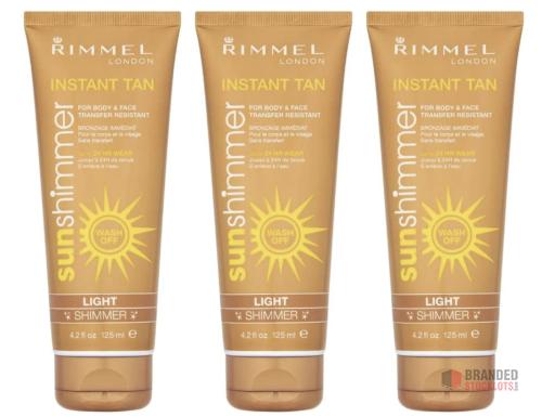 840 packs 3 x Rimmel London Instant Tan Sun Shimmer Instant Tan - Light 125ml - thumbnail image - Premier B2B Stocklot Marketplace