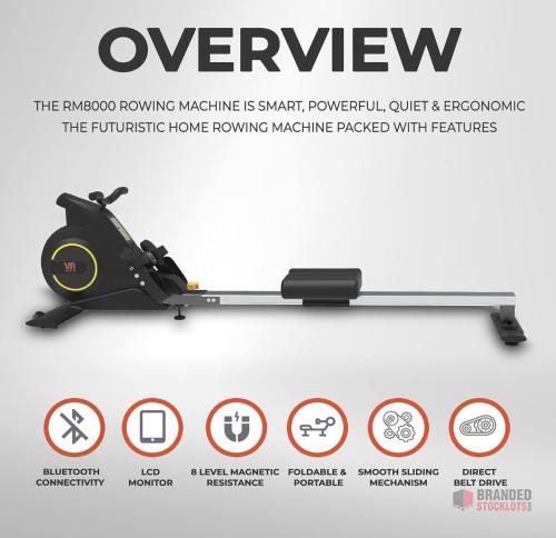 20 pieces Roneyville RowActiv8 Smart Magnetic Rowing Machine Home Gym - thumbnail image - Premier B2B Stocklot Marketplace